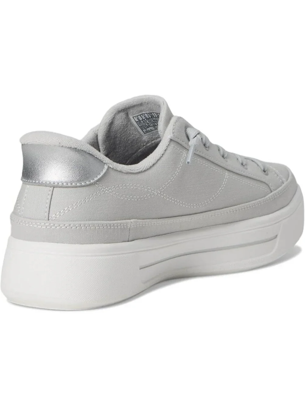 Women's Light Grey Tennis Shoes Classic Pull On Low Top Athletic Running Sneaker